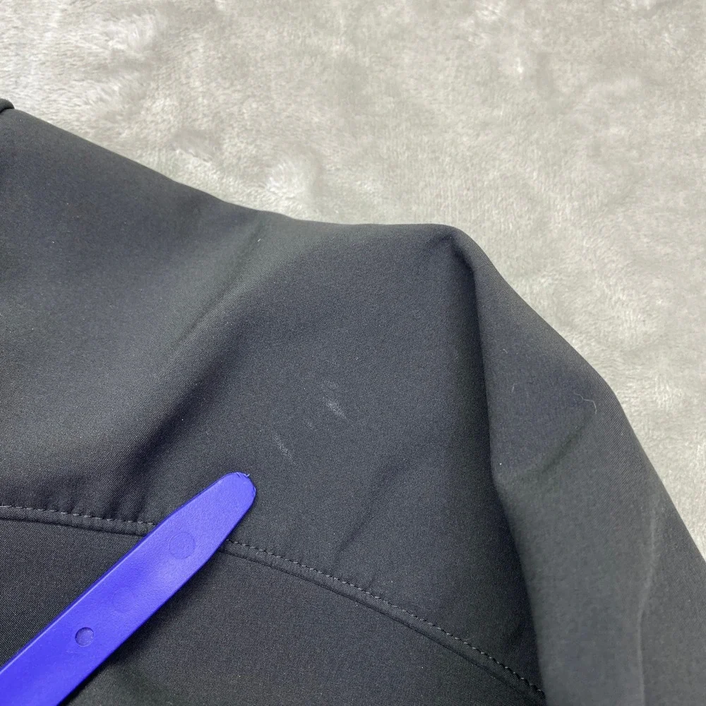 The North Face‎ Apex Mens Medium Black Softshell Full Zip Jacket Fleece Lined